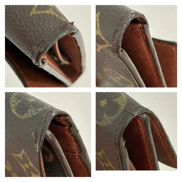 Vintage LOUIS VUITTON Monogram Canvas Passport Trifold Wallet Brown Authentic - Picture 12 of 17